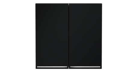 Клавиши для выключателя/переключателя двухклавишного с подсветкой Voltum S70 (графит) VLS000407